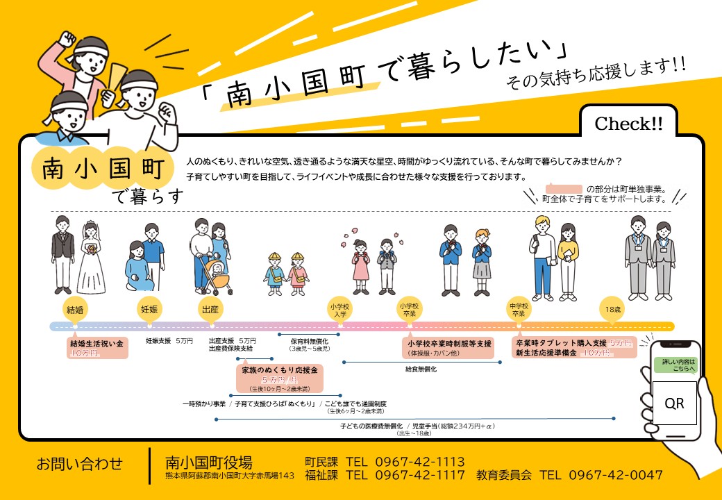 【南小国町】結婚から自立まで、切れ目ない支援で子どもたちの成長と新生活を支える「子育て・教育応援プロジェクト」